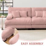 Modular Sectional Sofa Couch,Oversized L Shaped Cloud Couch For Living Room,Deep Seat Sofa Couch With Convertible Ottoman, - Image 4