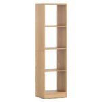 5 Tiers 4 Cube Narrow Bookshelf With 4 Anti-Tipping Kits For Living Room, Study Room, Bedroom - Image 6