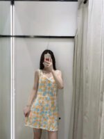 Early Autumn  High-waist Sling Diamond Crochet Mini Dress Casual Short Skirt - Image 5