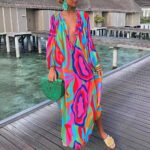 Top-selling Product Fashion Printed V-neck Dress - Image 7
