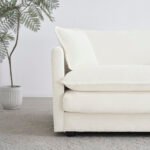Free Combination Modular Sofa Free,4 Seater Sofa Comfy Chenille Fabric,Sectional Sofa Couch,White - Image 4