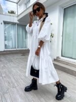 Shirt Dress Lapel Large Size Loose Large Swing Dress - Image 3