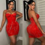 Fashion  Hot Drill Perspective Sling Dress Women - Image 6