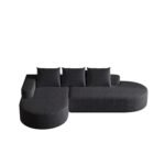 Modern Curved Sofa ,Chenille Upholstered Sectional Sofa Couch Set,Modular 108.5 L Shaped Sectional Living Room Sofa Set With 3 Pillows,Free Combination Sofa Couch For Living Room,Bedroom - Image 4