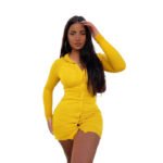 Fashion Ladies Sexy Long-sleeved Bag Hip Dress - Image 3