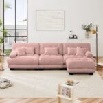 Modular Sectional Sofa Couch,Oversized L Shaped Cloud Couch For Living Room,Deep Seat Sofa Couch With Convertible Ottoman, - Image 3