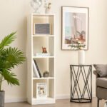 5 Tiers 4 Cube Narrow Bookshelf With 4 Anti-Tipping Kits For Living Room, Study Room, Bedroom - Image 8