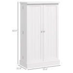 Freestanding Kitchen Pantry, Kitchen Storage Cabinet with 5-Tier Shelf, 12 Spice Racks, Adjustable Shelves, White - Image 3