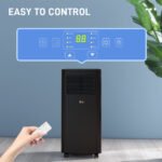 8000 BTU Mobile Air Conditioner, 345 Sq. Ft., AC Unit with Dehumidifier, Sleep, 24H Timer On/Off, Window Kit, Black - Image 4