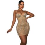 Fashion  Hot Drill Perspective Sling Dress Women - Image 9