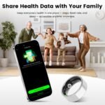 Smart Ring Health Tracker Fitness Sleep Stress HRV Tracker With Charging Case Magnetic Charging Cable For Women & Men Compatible With IOS & Android 7-Day Battery Life Size7 Size8 Size9 Size10 - Image 3