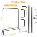 1Pc 33lbs Loading Garment Racks Freestanding Clothing Racks Clothes Rack Stands Organizer With Bottom Shelf For Dormitory Home - Image 5