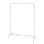 1Pc 33lbs Loading Garment Racks Freestanding Clothing Racks Clothes Rack Stands Organizer With Bottom Shelf For Dormitory Home - Image 3