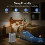 MOOKA TM06 White Air Purifiers For Home Large Room Pets Up To 2200 Sq Ft, H13 True HEPA Air Purifier Cleaner, Fragrance, Air Purifier For Bedroom Wildfire Smoke Pet Dust Pollen Odor - Image 5