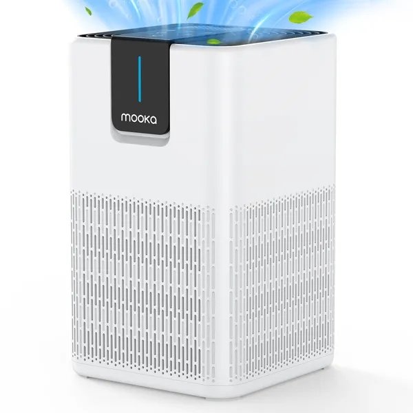 f81cadbd-0984-4900-8482-32460abbd35c.jpg MOOKA Air Purifiers For Home Large Room Up To 1250 Ft², H13 HEPA Air Purifier For Pets Dust Odor Smoke, Aromatherapy Function, Air Cleaner With 15dB Quiet Sleep Mode For Bedroom Office Living Room - Image 1