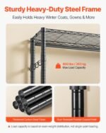 Clothing Garment Rack, Heavy Duty Clothes Rack, Freestanding Clothes Racks With Steel Frame, 800 Lbs Load Capacity Closet Wardrobe With Storage Shelves For Bedroom, Clothing Store, Hallway - Image 4