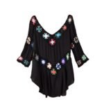 Amazon AliExpress Hot Selling Product Boho Hollow Out Hand Crocheting Flower Bikini Loose Beach Cover-up - Image 6