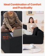 Modular Sectional Sofa, L Shaped Modular Sofa With Chaise, Cloud Sectional Couch With High Rebound Sponge And Density, Upholstered Corduroy Couch With Cushion For Living Room, Bedroom, Black - Image 3
