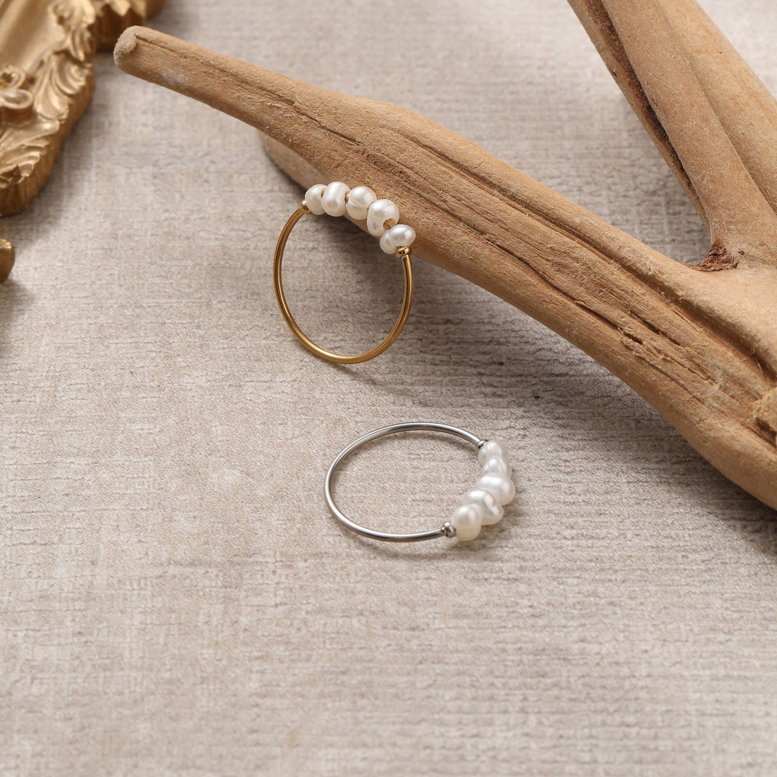 02f801bd-d294-4f39-8899-a954118cfecb.jpg Stainless Steel Natural Freshwater Pearl Ring - Image 1