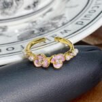 Women Retro Luxury Gold Open Ring Enamel Drip Inlay Zircon Finger Ring - Image 4