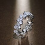 Fashionable Water Drop Full Diamond Ring For Women - Image 5