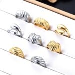 Popular Design Retro  Style Fashionable Titanium Steel Ring For Women