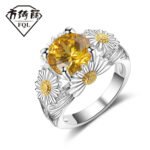 Sunflower  Sunflower Blossom Womens Jewelry Ring - Image 4