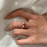 Blue Zircon Starry Flower Ring Anime Style Index Proposal Ring - Image 5
