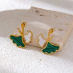 Colorfast Natural Malachite Earrings - Image 3