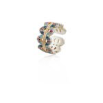 Chinese Style Women Ring, Niche Design Enamel Hanfu Crown Ruyi Adjustable Open Ring - Image 3