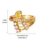 European And American Bestseller Full Diamond Ring, Fashion Luxury Cluster Set Zircon Adjustable Ring, Light Luxury Elegant Luxury Diamond Ring Wholesale Supply - Image 10
