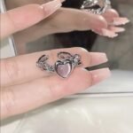 Cosplay Starry Flower Blue Zircon Ring Anime Peripheral Accessory - Image 3
