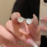 Cosplay Starry Flower Blue Zircon Ring Anime Peripheral Accessory - Image 4