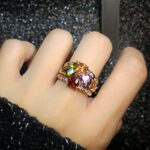 Personalized Amethyst Minimalist Womens Ring - Image 3