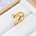 Popular Design Retro  Style Fashionable Titanium Steel Ring For Women - Image 4