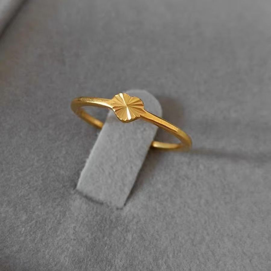 61c1e81d-7f04-4052-b068-6ac533b17f66.jpg Colorfast Laser-Printed Little Heart Ring For Women - Image 1
