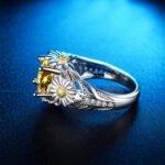 Sunflower  Sunflower Blossom Womens Jewelry Ring - Image 3