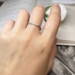 Simple Micro-Inlaid Diamond Titanium Steel Ring - Image 4