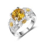 Sunflower  Sunflower Blossom Womens Jewelry Ring - Image 2