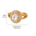 European And American Bestseller Full Diamond Ring, Fashion Luxury Cluster Set Zircon Adjustable Ring, Light Luxury Elegant Luxury Diamond Ring Wholesale Supply - Image 5