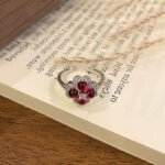 Minimalist Row Flower Series Open Ring, Sweet Fashion Floral High-end Temperament Finger Ring For Women - Image 6