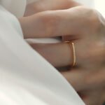 Simple Micro-Inlaid Diamond Titanium Steel Ring - Image 6