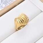 Popular Design Retro  Style Fashionable Titanium Steel Ring For Women - Image 9