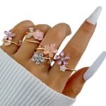 Geometric Flower Light Luxury All-Match Ring - Image 3