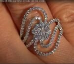 Super Sparkling Heavy Full Paved Zircon Ring European American Exaggerated Band - Image 3