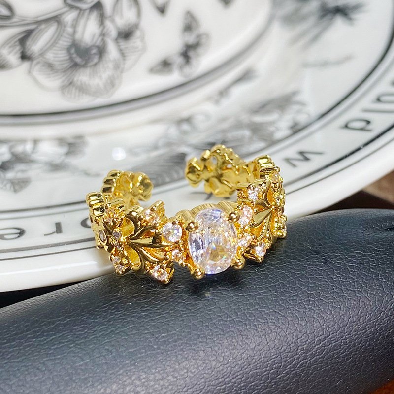 98111f0d-3e8f-452b-98b0-6511d0036557.jpg Women Retro Luxury Gold Open Ring Enamel Drip Inlay Zircon Finger Ring - Image 1