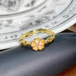 Gold Enamel Drip Oil Zircon Open Ring Retro Luxury High Sense Band For Women - Image 3
