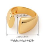 Adjustable Irregular Polished Index Finger Ring - Image 3