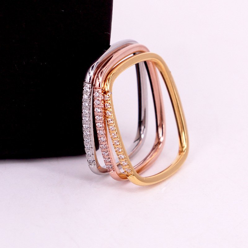 af895cc2-ee6d-485e-9fdd-12d1f06a6491.jpg Simple Micro-Inlaid Diamond Titanium Steel Ring - Image 1