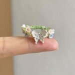Blue Zircon Starry Flower Ring Anime Style Index Proposal Ring - Image 2